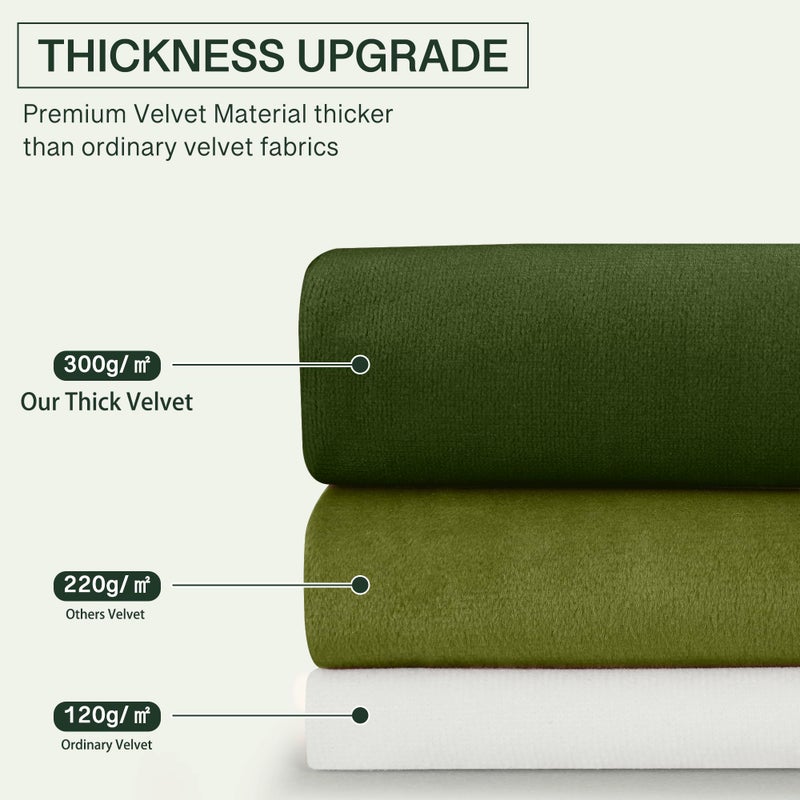 StangH Velvet Curtains Emerald Green 108 inches - Luxury Home Decor Blackout Insulated Velvet Curtain Panels Extra Long Wall Backdrops for Living Room Sliding Glass Door, W52 x L108-inch, 2 Pieces - Image 5